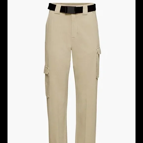 NWT Aritzia TNA Belted Cargo Pant Gd Humus Beige XS - Picture 6 of 13